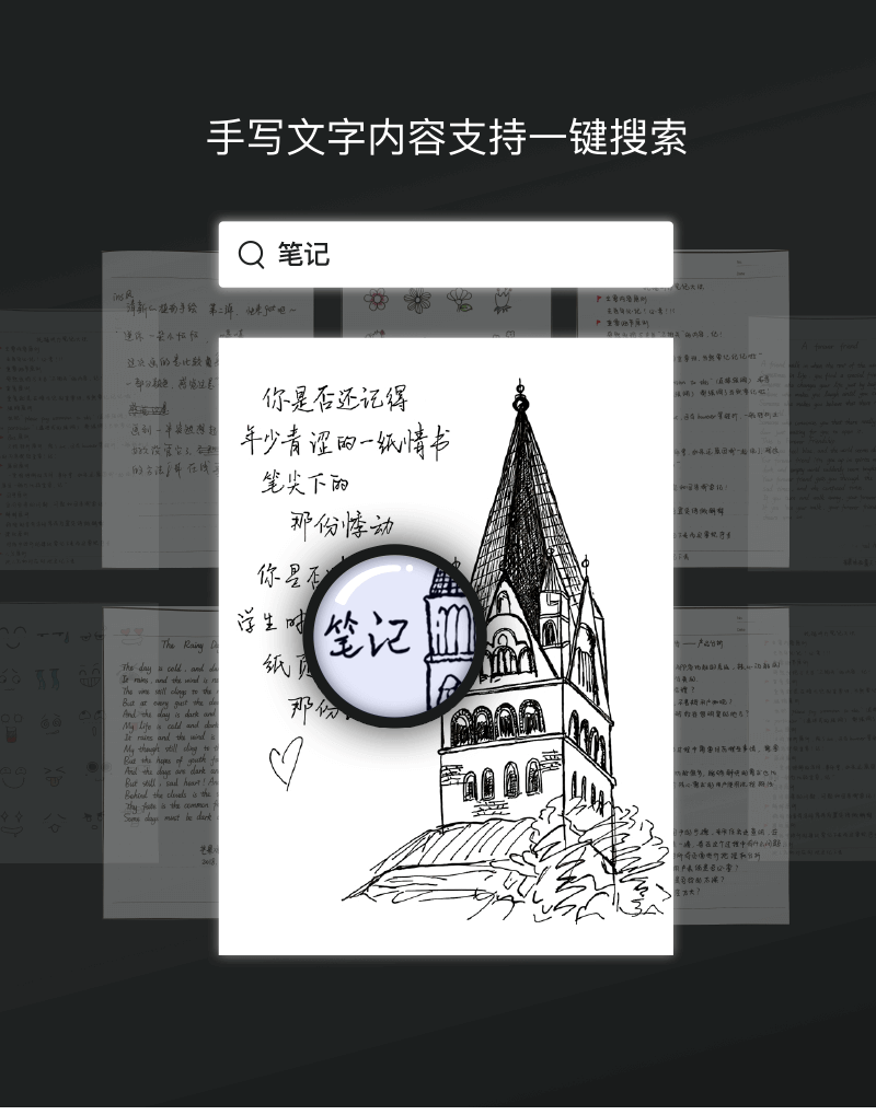 手写文字内容支持一键搜索